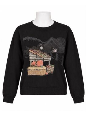 Size M Non-Fiction Collection Women’s Vintage Pumpkin Fall Graphic Sweatshirt